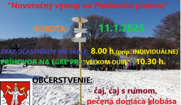 1. fotografia fotogalérie Výstup na Plešiveckú planinu SOBOTA 11.januára 2025 - foto