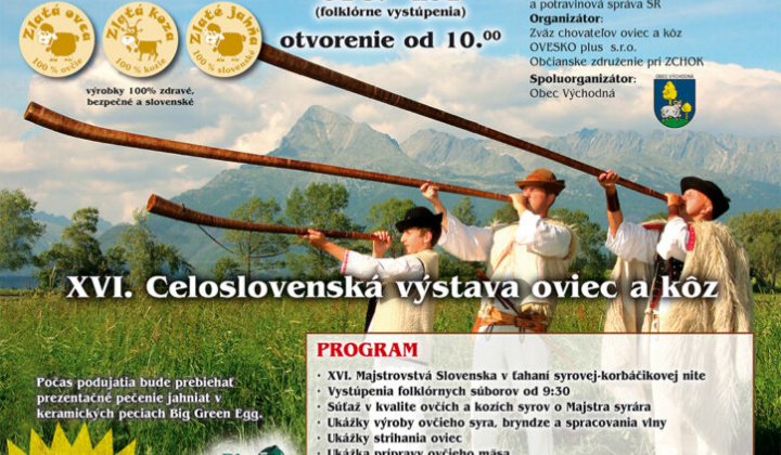 1. fotografia fotogalérie Zväz chovateľov oviec a kôz na Slovensku-družstvo organizuje 8.júna 2025(nedeľa)XVI. ročník celoslovenských ovčiarskych slávností – Ovenálie 2025. Začiatok je plánovaný o 9:30, kedy začnú folklórne vystúpenia, oficiálne otvorenie bude o 10:00. Ovenálie sa 