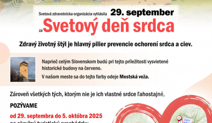 1. fotografia fotogalérie RUVZ v Rožňave pozýva na oslavu  Svetového dňa srdca, ktorá bude trvať počas celého 40. kalendárneho týždňa, vrátane víkendu.  - foto