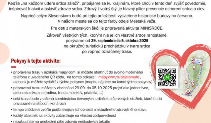2. fotografia fotogalérie RUVZ v Rožňave pozýva na oslavu  Svetového dňa srdca, ktorá bude trvať počas celého 40. kalendárneho týždňa, vrátane víkendu.  - foto