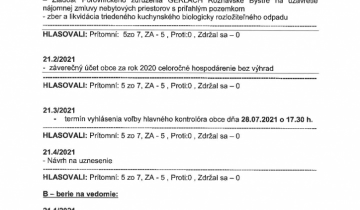 1. fotografia fotogalérie Uznesenia z 21.zasadnutia OZ dňa 17.06.2021 - foto