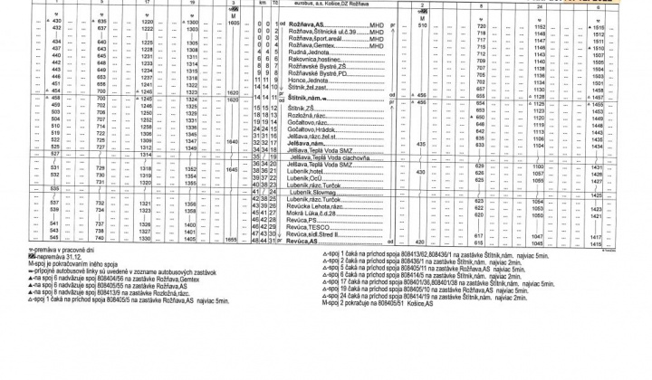 1. fotografia fotogalérie Cestovný poriadok platný od 12.12.2021 - foto