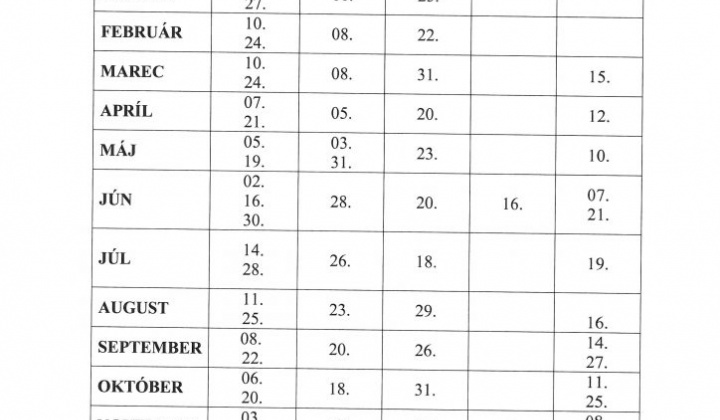 1. fotografia fotogalérie Plán zberu odpadu na rok 2022 POZOR ZMENA – vývoz TKO každý Š T V R T O K (nie PIATOK!) - foto