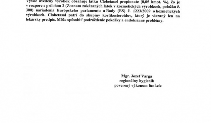 2. fotografia fotogalérie RÚVZ v Rožňave upozorňuje na výskyt nebezpečných kozmetických výrobkov… - foto