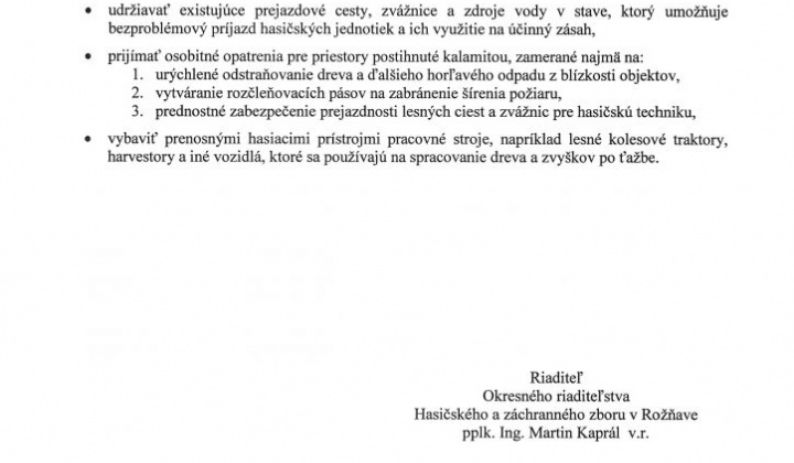 2. fotografia fotogalérie Okresné riaditeľstvo hasičského a záchranného zboru v Rožňave vyhlasuje čas zvýšeného nebezpečenstva vzniku požiarov…. - foto