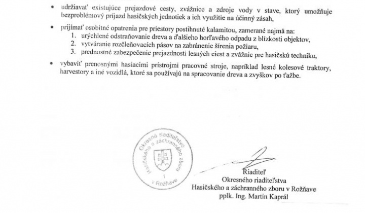 2. fotografia fotogalérie Vyhlásený Čas zvýšeného nebezpečenstva vzniku požiarov - foto