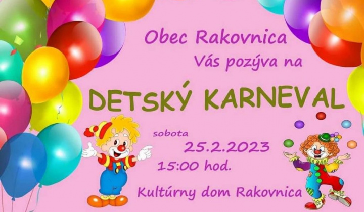 1. fotografia fotogalérie Pozývame všetky detičky na karneval do sály Kultúrneho domu v sobotu 25.2.2023 o 15.00 hodine… - foto