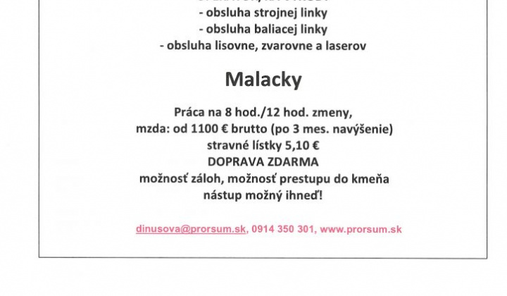 1. fotografia fotogalérie Ponuka práce… - foto