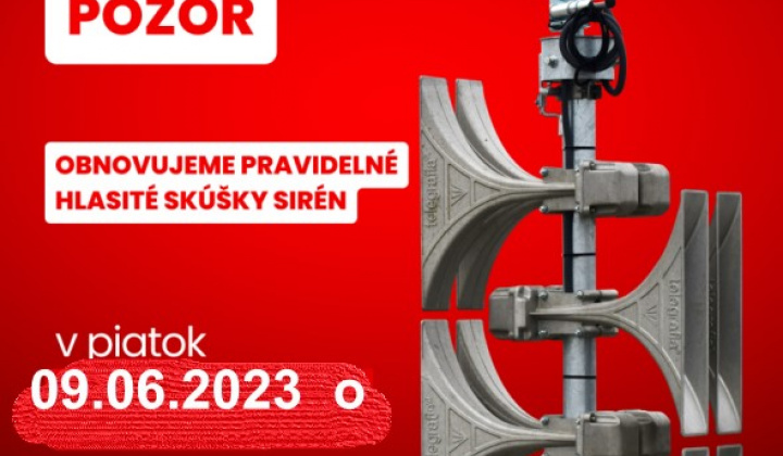 1. fotografia fotogalérie MV SR – Skúšky sirén v roku 2023 – hlasité – - foto
