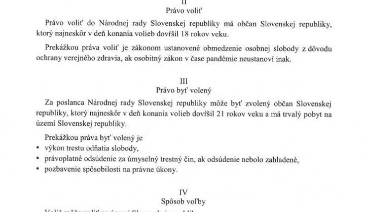 2. fotografia fotogalérie Rozhodnutie predsedu NR SR o vyhlásení volieb do NR SR 2023 - foto