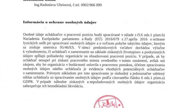 2. fotografia fotogalérie Voľné pracovné miesto – Denný stacionár Rakovnica - foto