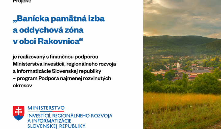 1. fotografia fotogalérie Banícka pamätná izba a oddychová zóna v obci Rakovnica - foto
