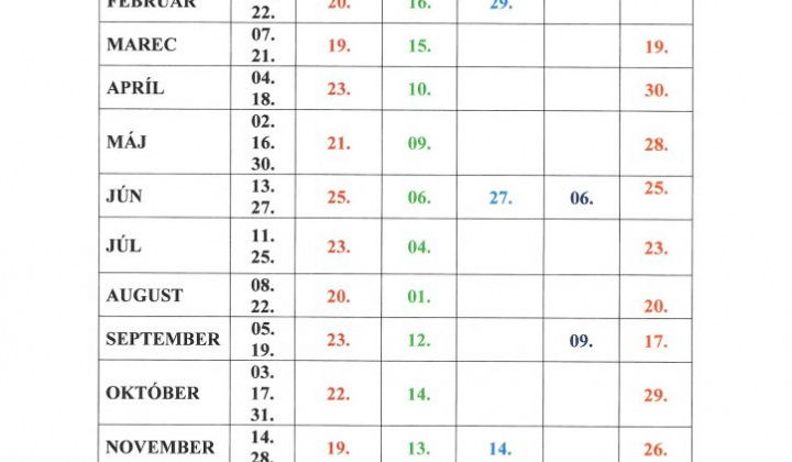 1. fotografia fotogalérie Harmonogram vývozu odpadu na rok 2024 - foto