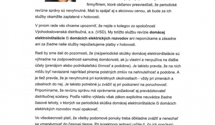 1. fotografia fotogalérie VSD upozorňuje na podvodníkov !!! - foto