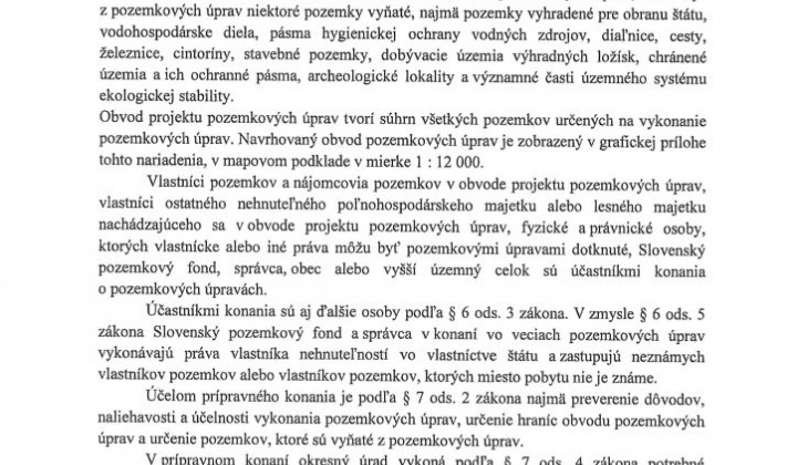 6. fotografia fotogalérie Prípravné konanie pozemkových úprav v katastrálnom území Rakovnica – zverejnenie - foto