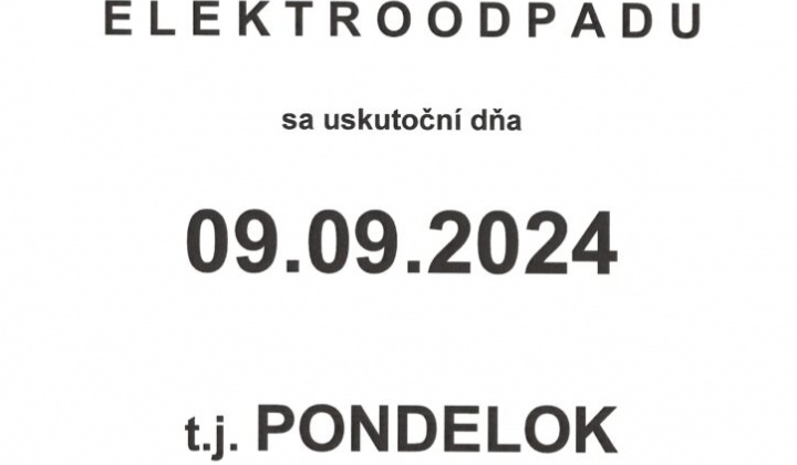 1. fotografia fotogalérie ZBER ELEKTROODPADU 9.9.2024 - foto