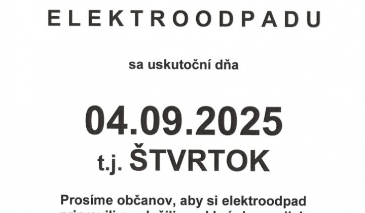1. fotografia fotogalérie ZBER ELEKTROODPADU 4.9.2025 - foto