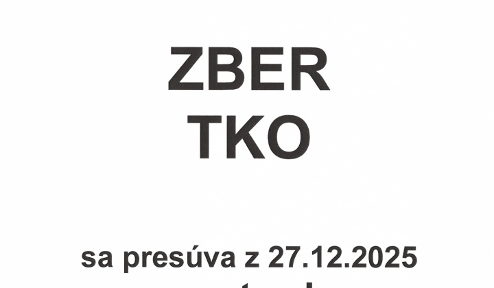 1. fotografia fotogalérie Aktuality / Firma BRANTNER OZNAMUJE !!!, že zber TKO sa prekladá zo soboty 27.12. na stredu 24.12.2025. - foto