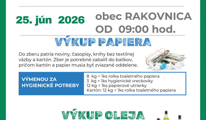 1. fotografia fotogalérie Aktuality / BRANTNER -výkup papiera a oleja dňa 25.júna 2026 od 9.00 hod. - foto