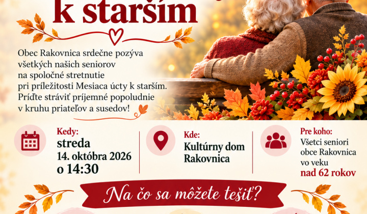 1. fotografia fotogalérie Aktuality / Mesiac úcty k starším OKTÓBER 2026 - 14.október 2026 o 14.30 v sále Kultúrneho domu - foto
