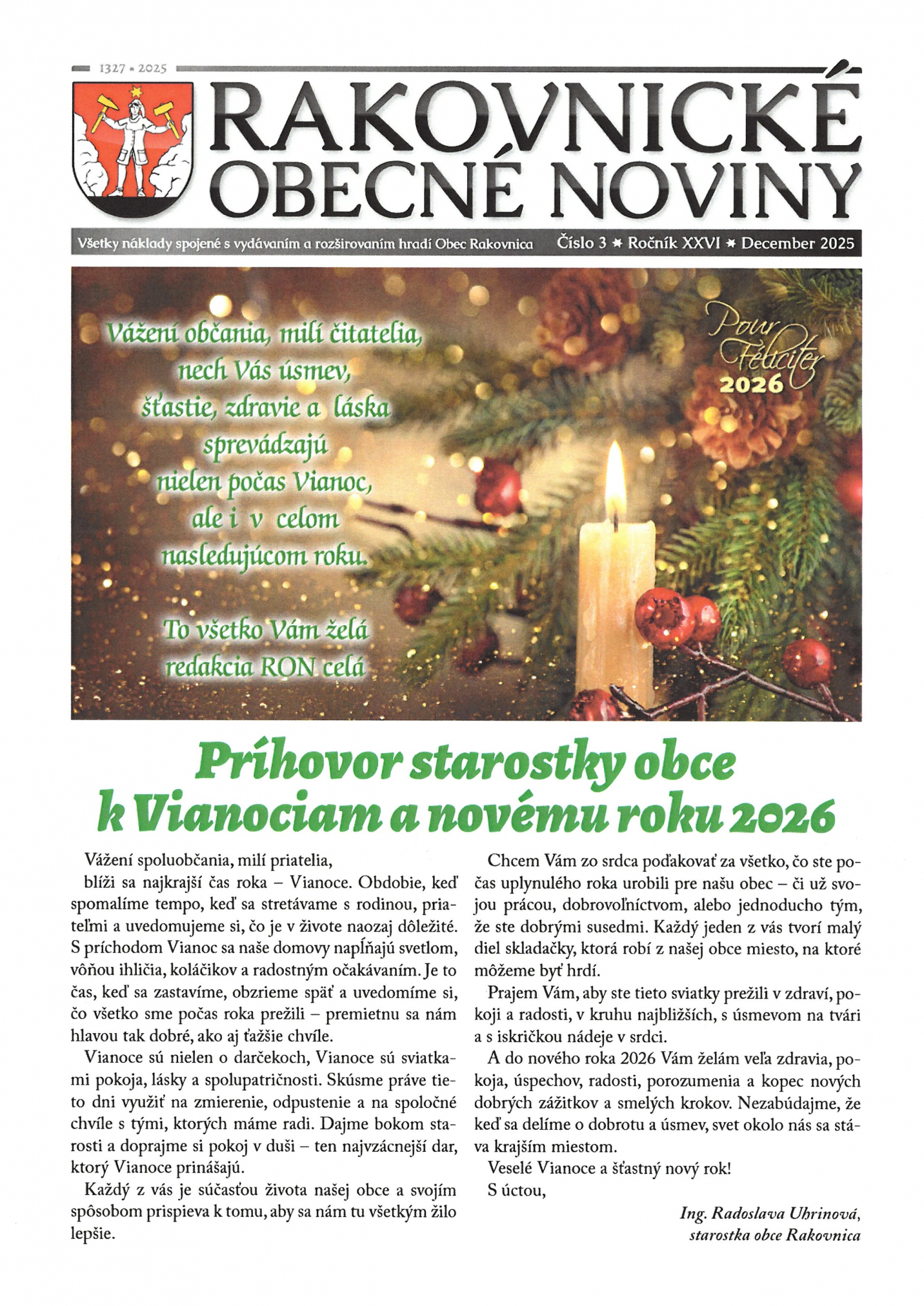 Fotka - Noviny DECEMBER 2025