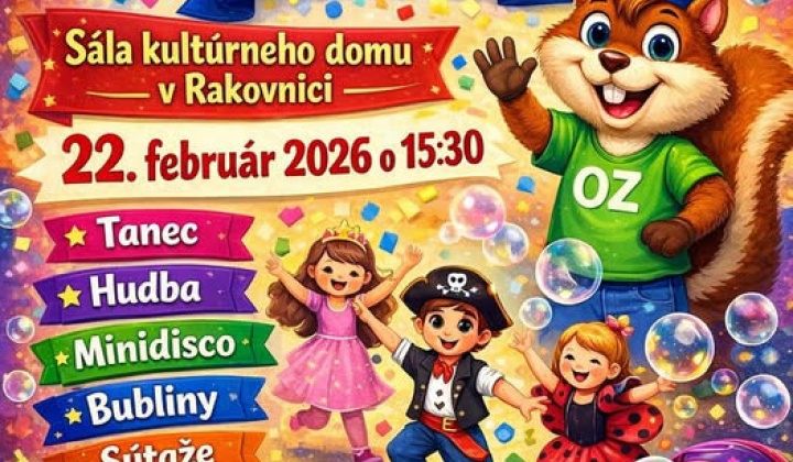 Fotka - KARNEVAL V RAKOVNICI - nedeľa 22.2.2026 o 15:30
