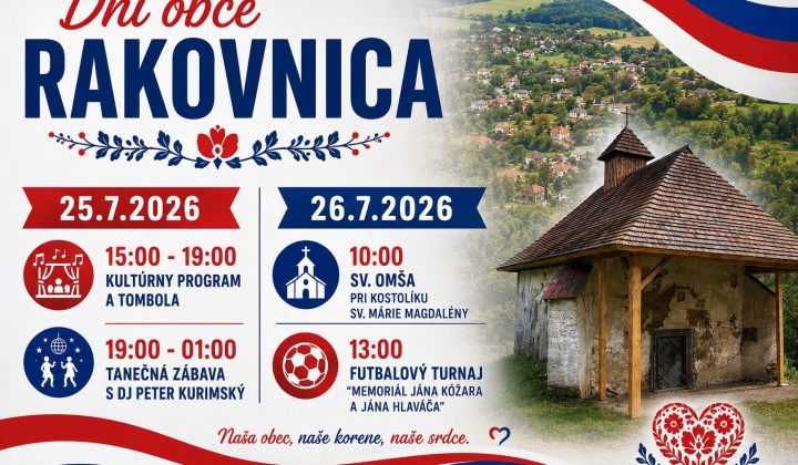 Fotka - Dni obce Rakovnica 25. a 26. júl 2026