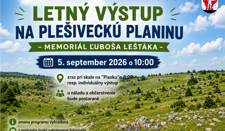 Fotka - Letný výstup na Plešiveckú planinu mem.Ľuboša Leštáka 5.9.2026